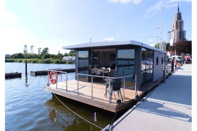 Hotel Hausboot Fjord Aries Mit Dachterrasse In Szlezwik Zewnętrze zdjęcie