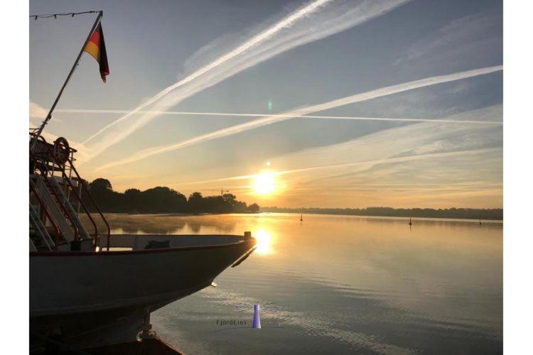 Hotel Hausboot Fjord Aries Mit Dachterrasse In Szlezwik Zewnętrze zdjęcie