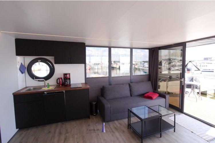 Hotel Hausboot Fjord Aries Mit Dachterrasse In Szlezwik Zewnętrze zdjęcie